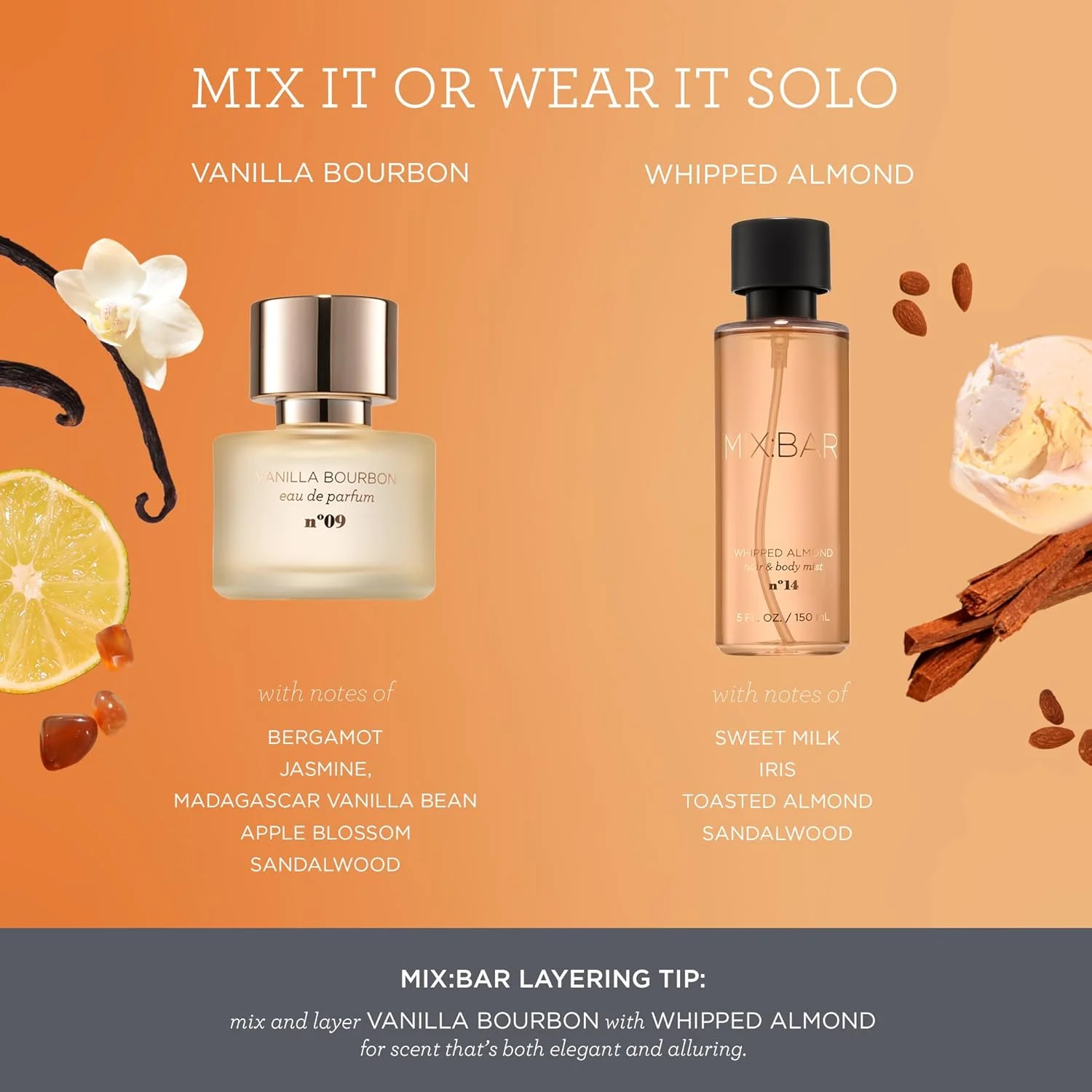 ادکلن زنانه وانیل بوربن MIX:BAR EDP - عطر ماندگار برای زنان و استفاده روزمره، بدون پارابن، مواد اولیه تمیز، عطر - اسپری 50 میلی لیتر ادکلن زنانه وانیل بوربن MIX:BAR EDP - عطر ماندگار برای زنان و استفاده روزمره، بدون پارابن، مواد اولیه تمیز، عطر - اسپری 50 میلی لیتر