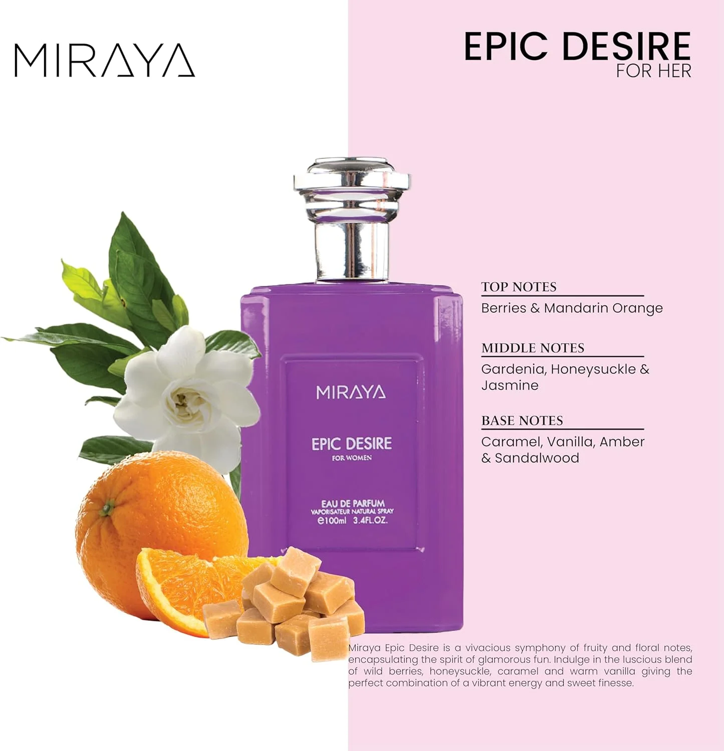 عطر زنانه میرایا مدل Epic Desire - حجم 100 میلی لیتر عطر زنانه میرایا مدل Epic Desire - حجم 100 میلی لیتر