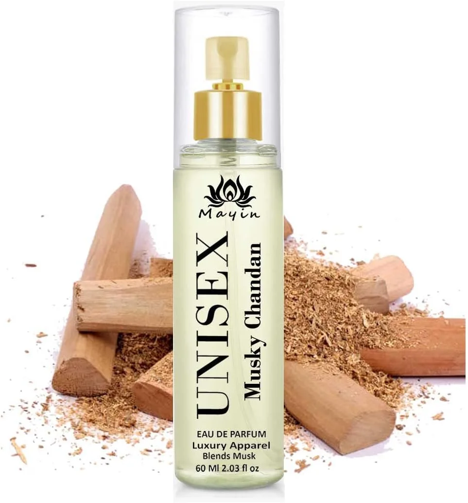 عطر مایین Musky Chandan مناسب آقایان و بانوان | رایحه ماندگار، تازه و آرامش بخش | عطر فرش یونیسکس - 60 میلی لیتر