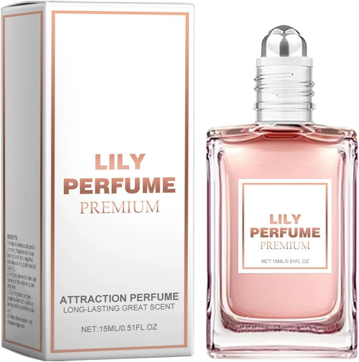 عطر ممتاز لیلی Mazinreem - عطر جذابیت، روغن کلن فرمون ممتاز لیلی برای زنان، رایحه ای تازه، کلاسیک، ماندگار و پاکیزه - (15 میلی لیتر)