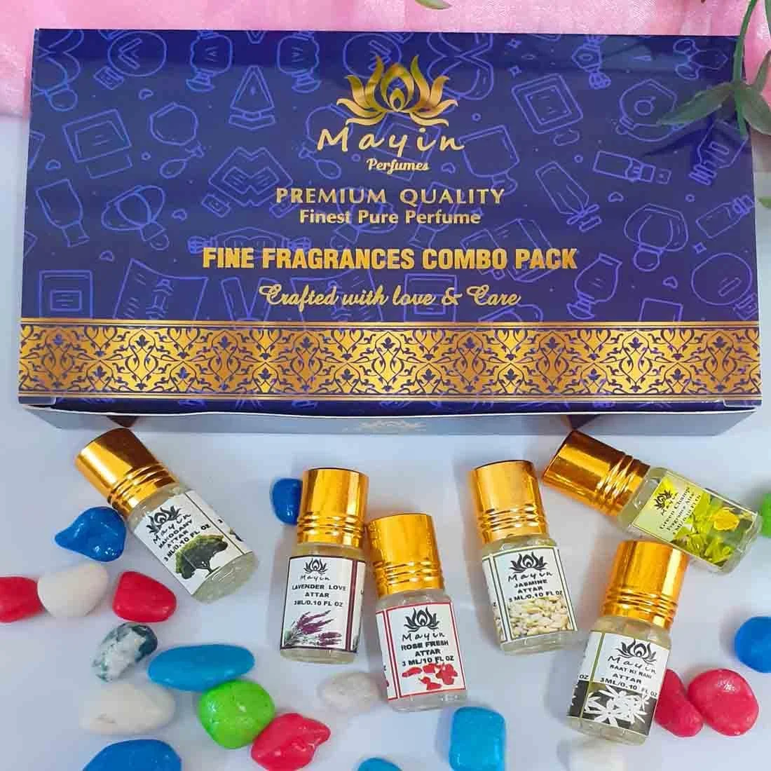 عطر مردانه و زنانه ماین پرفیومز | ست هدیه برای مردان و زنان | عطر با رایحه لوکس و ماندگاری طولانی | بسته هدیه | گلدار | 6*3 میلی لیتر عطر مردانه و زنانه ماین پرفیومز | ست هدیه برای مردان و زنان | عطر با رایحه لوکس و ماندگاری طولانی | بسته هدیه | گلدار | 6*3 میلی لیتر