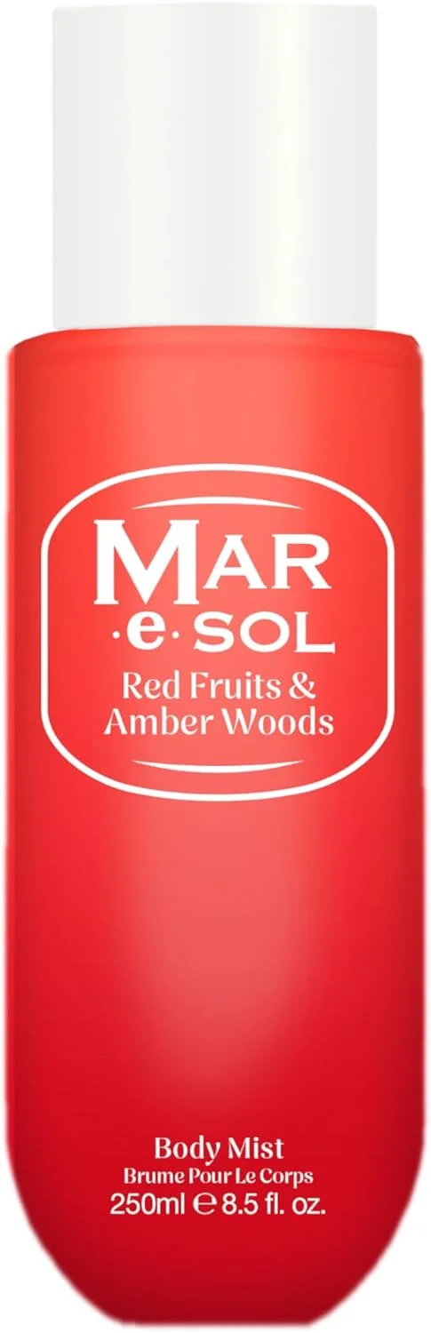 اسپری بدن زنانه میوه های قرمز و چوب های کهربایی MAR.e.SOL، 250 میلی لیتر - اسپری عطر جسورانه، گرم و میوه ای با رایحه ماندگار