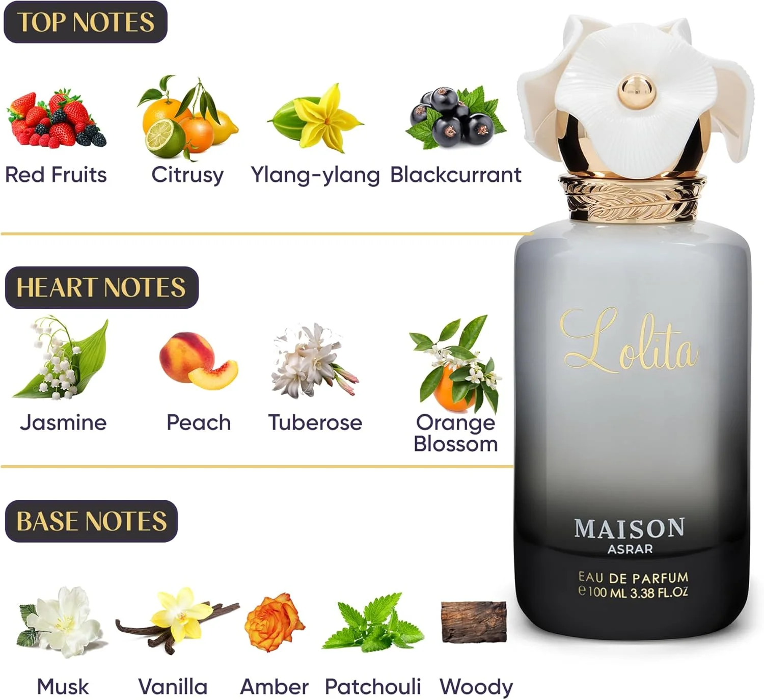 اسپری ادو پرفیوم زنانه Maison Asrar Lolita – عطر لوکس و ماندگار برای زنان | هدیه عالی روز ولنتاین | عطر ممتاز، 100 میلی لیتر اسپری ادو پرفیوم زنانه Maison Asrar Lolita – عطر لوکس و ماندگار برای زنان | هدیه عالی روز ولنتاین | عطر ممتاز، 100 میلی لیتر