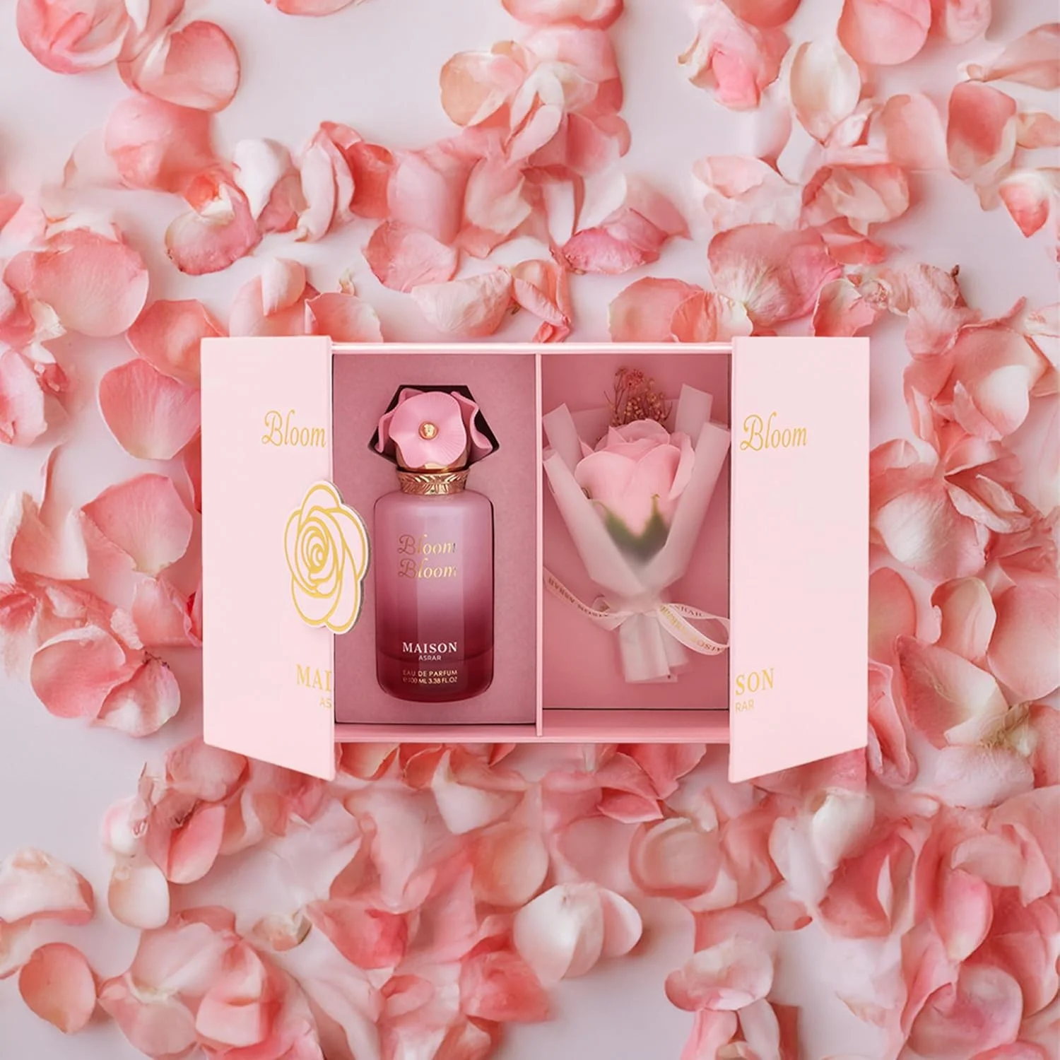 اسپری ادو پرفیوم زنانه Maison Asrar Bloom Bloom - عطر لوکس ماندگار، رایحه ممتاز، عطر ممتاز یونیسکس | 100 میلی لیتر اسپری ادو پرفیوم زنانه Maison Asrar Bloom Bloom - عطر لوکس ماندگار، رایحه ممتاز، عطر ممتاز یونیسکس | 100 میلی لیتر
