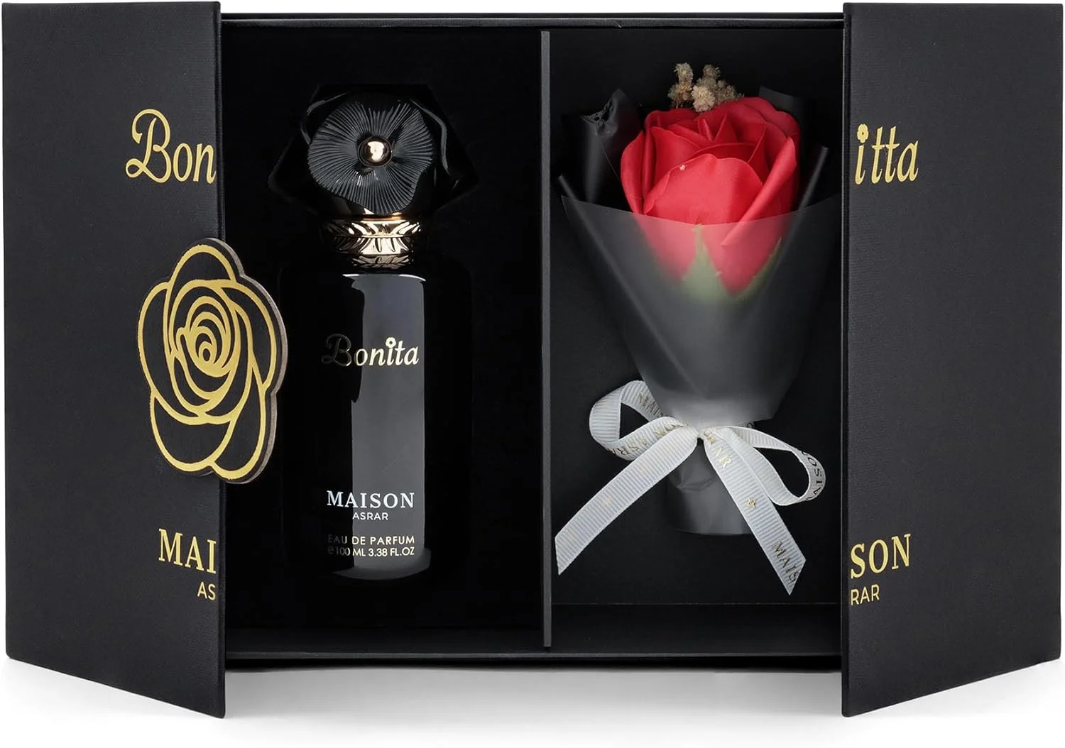 ادکلن زنانه Maison Asrar Bonita Eau de Parfum Spray - عطر لوکس ماندگار، رایحه ممتاز، عطر ممتاز یونیسکس | 100 میلی لیتر