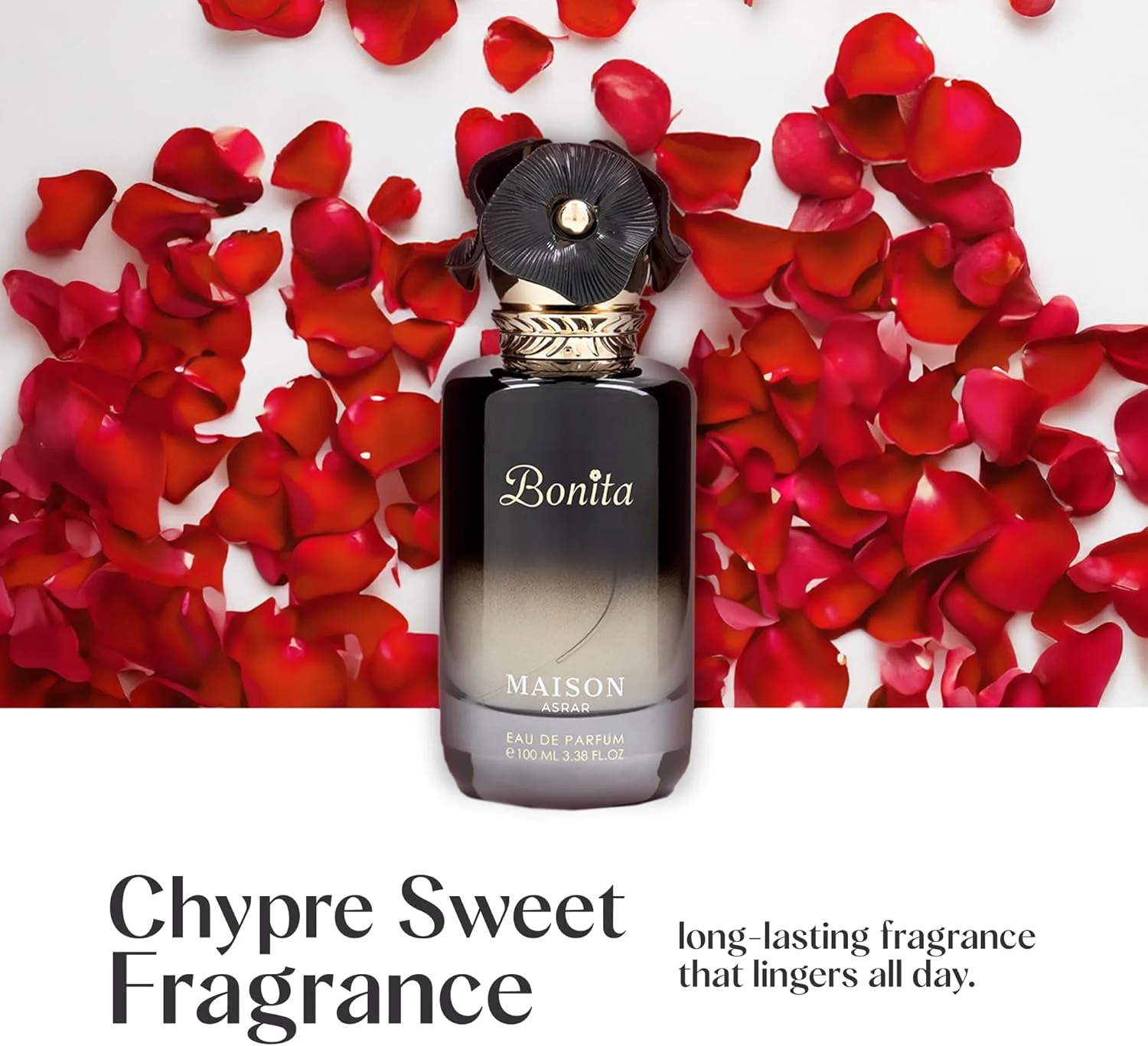 ادکلن زنانه Maison Asrar Bonita Eau de Parfum Spray - عطر لوکس ماندگار، رایحه ممتاز، عطر ممتاز یونیسکس | 100 میلی لیتر ادکلن زنانه Maison Asrar Bonita Eau de Parfum Spray - عطر لوکس ماندگار، رایحه ممتاز، عطر ممتاز یونیسکس | 100 میلی لیتر