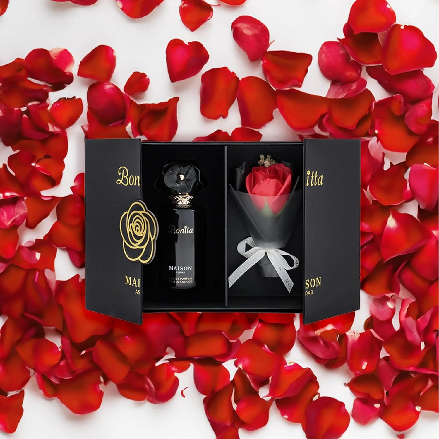 ادکلن زنانه Maison Asrar Bonita Eau de Parfum Spray - عطر لوکس ماندگار، رایحه ممتاز، عطر ممتاز یونیسکس | 100 میلی لیتر ادکلن زنانه Maison Asrar Bonita Eau de Parfum Spray - عطر لوکس ماندگار، رایحه ممتاز، عطر ممتاز یونیسکس | 100 میلی لیتر