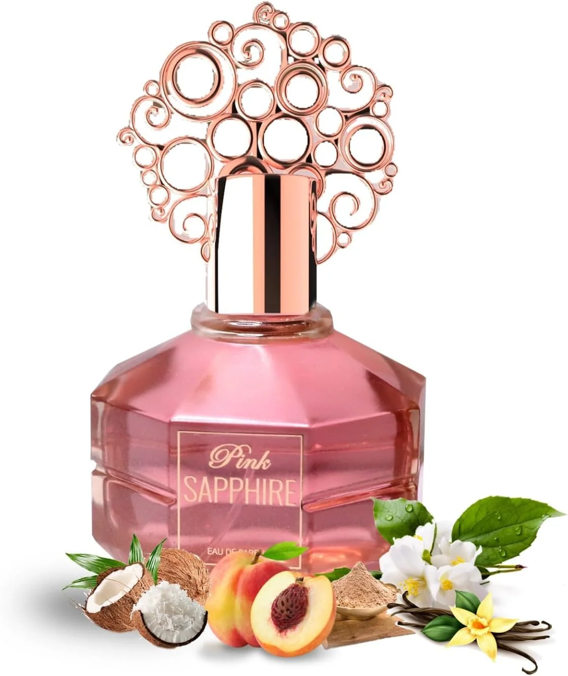 ادکلن زنانه لویی کاردین مدل Pink Sapphire حجم 100 میل