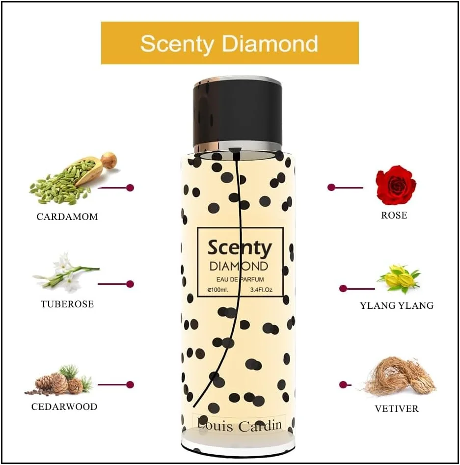 ادکلن زنانه لویی کاردین مدل Scenty Diamond حجم 100 میل ادکلن زنانه لویی کاردین مدل Scenty Diamond حجم 100 میل