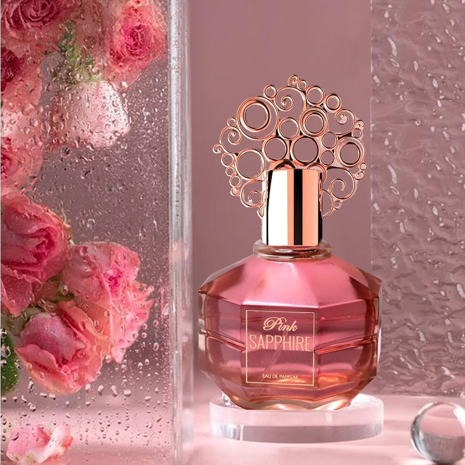 ادکلن زنانه لویی کاردین مدل Pink Sapphire حجم 100 میل