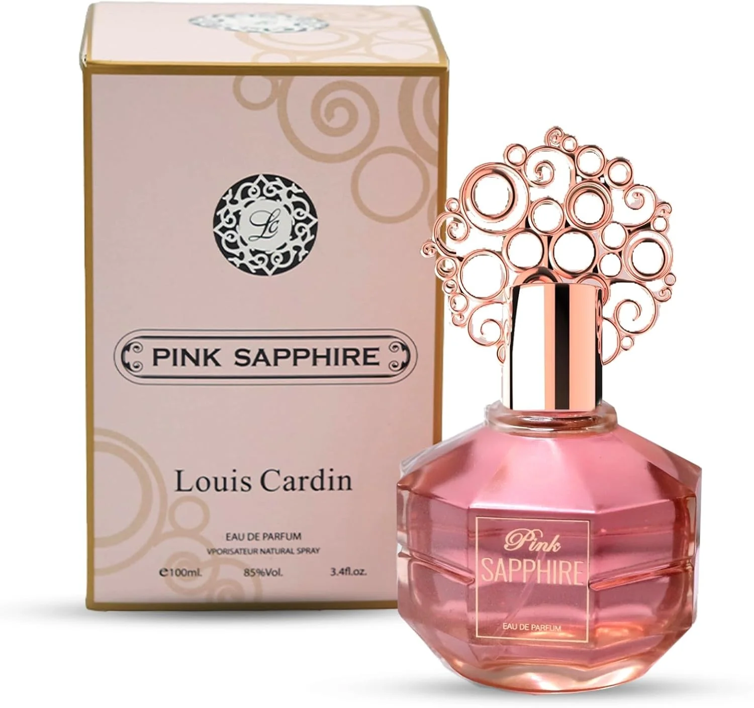 ادکلن زنانه لویی کاردین مدل Pink Sapphire حجم 100 میل