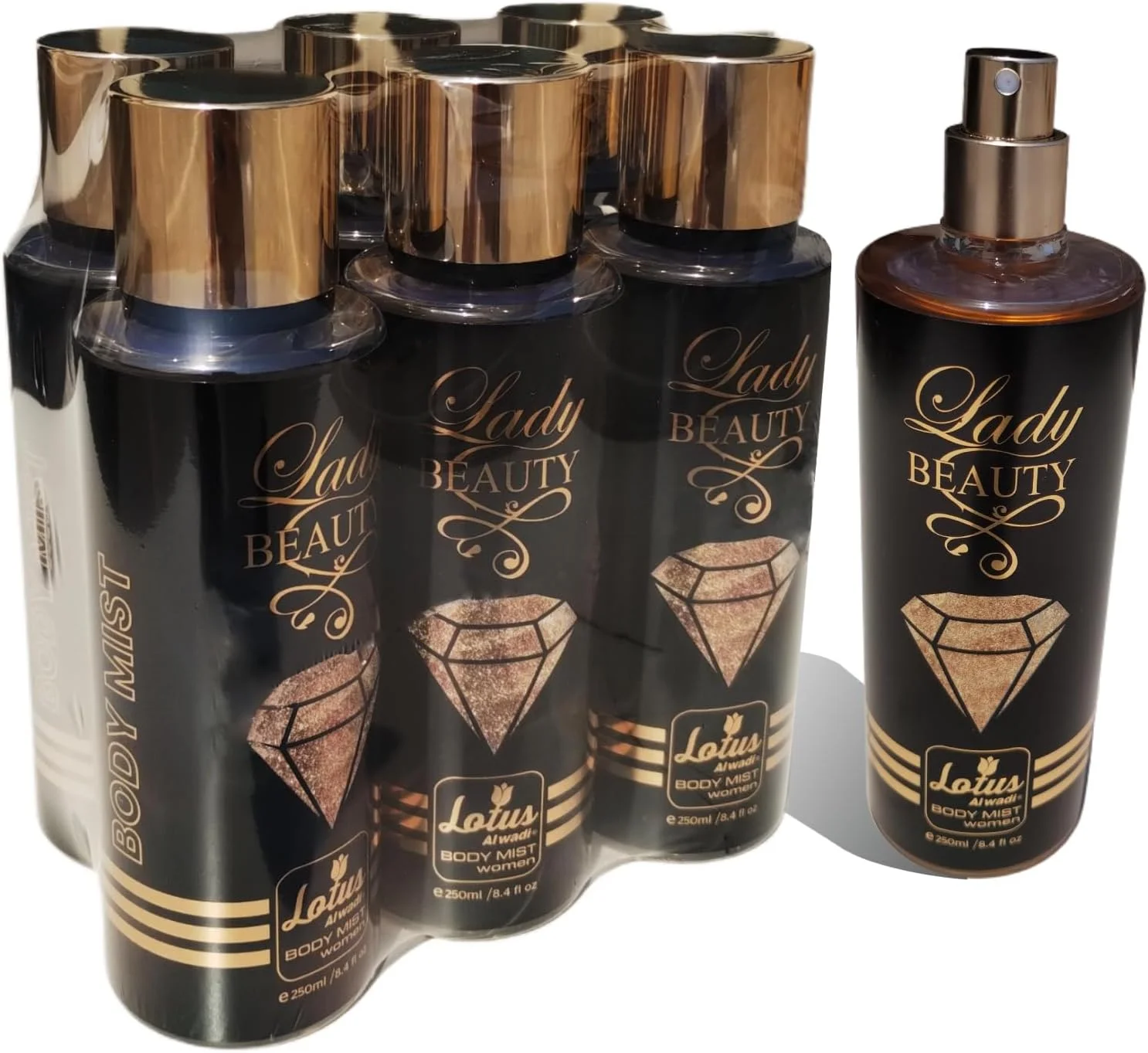 عطر زنانه لوتوس الوادی، بادی میست زنانه، مجموعه امضا، 250 میلی لیتر (ست هدیه 6 عددی) عطر زنانه لوتوس الوادی، بادی میست زنانه، مجموعه امضا، 250 میلی لیتر (ست هدیه 6 عددی)