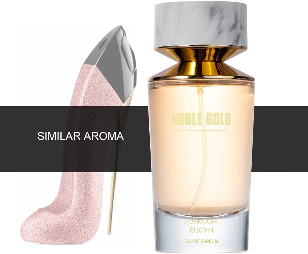 عطر زنانه LONKOOM با رایحه وانیل شیرین، شرقی-گلی، ادو پرفیوم NOBLE Gold حجم 100 میلی لیتر، عطر للجنسين عطر زنانه LONKOOM با رایحه وانیل شیرین، شرقی-گلی، ادو پرفیوم NOBLE Gold حجم 100 میلی لیتر، عطر للجنسين