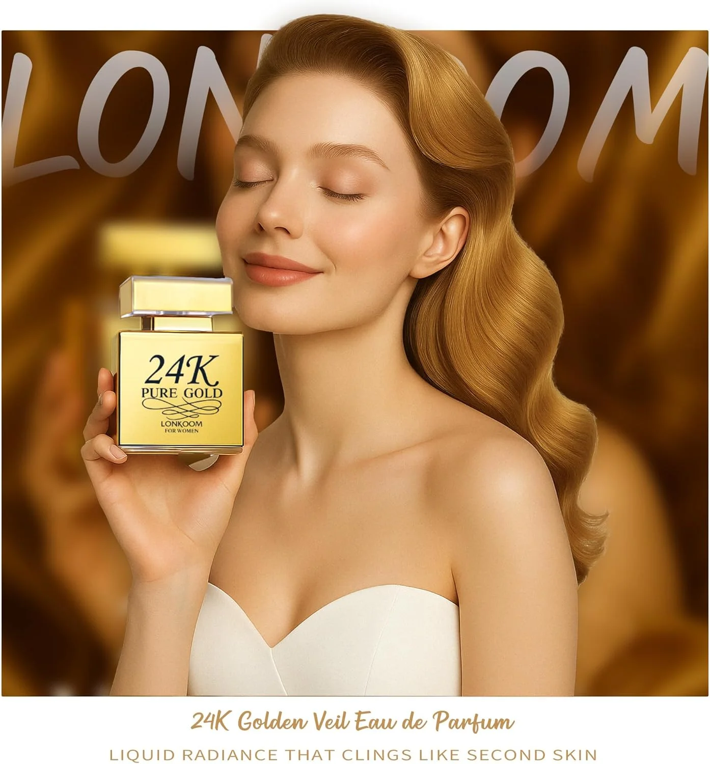 ادکلن زنانه لونکوم مدل 24K GOLD با رایحه شیرین و میوه ای و خاصیت ضد باکتریال 100 میلی لیتر