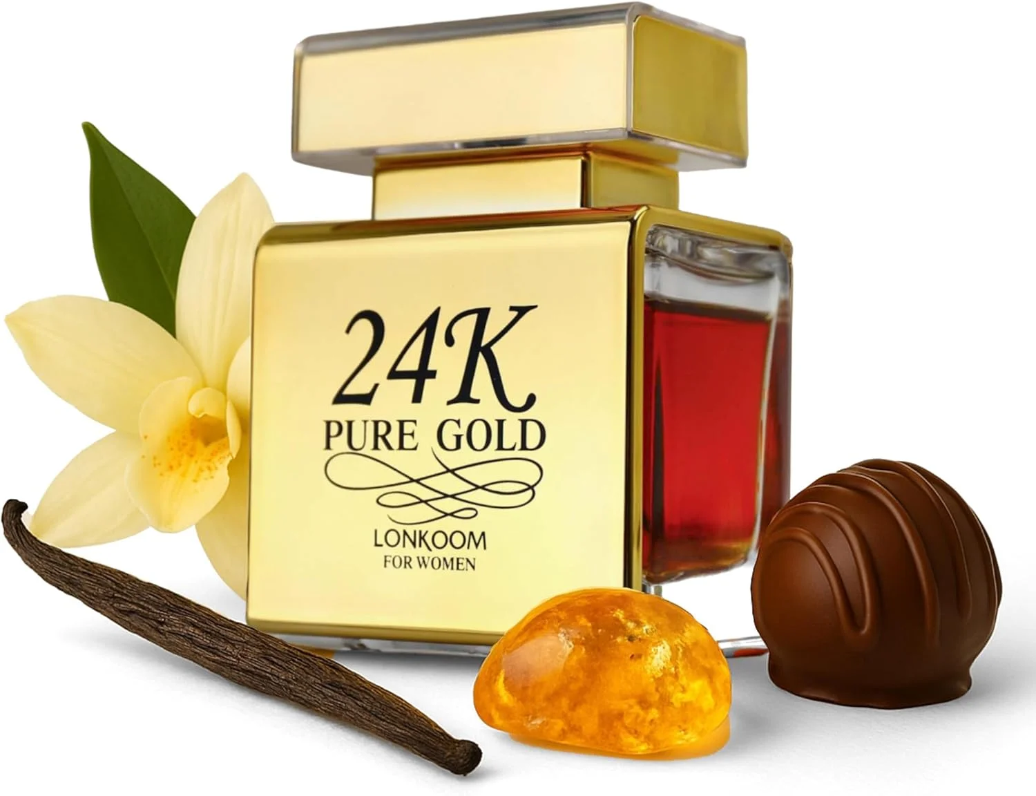 ادکلن زنانه لونکوم مدل 24K GOLD با رایحه شیرین و میوه ای و خاصیت ضد باکتریال 100 میلی لیتر