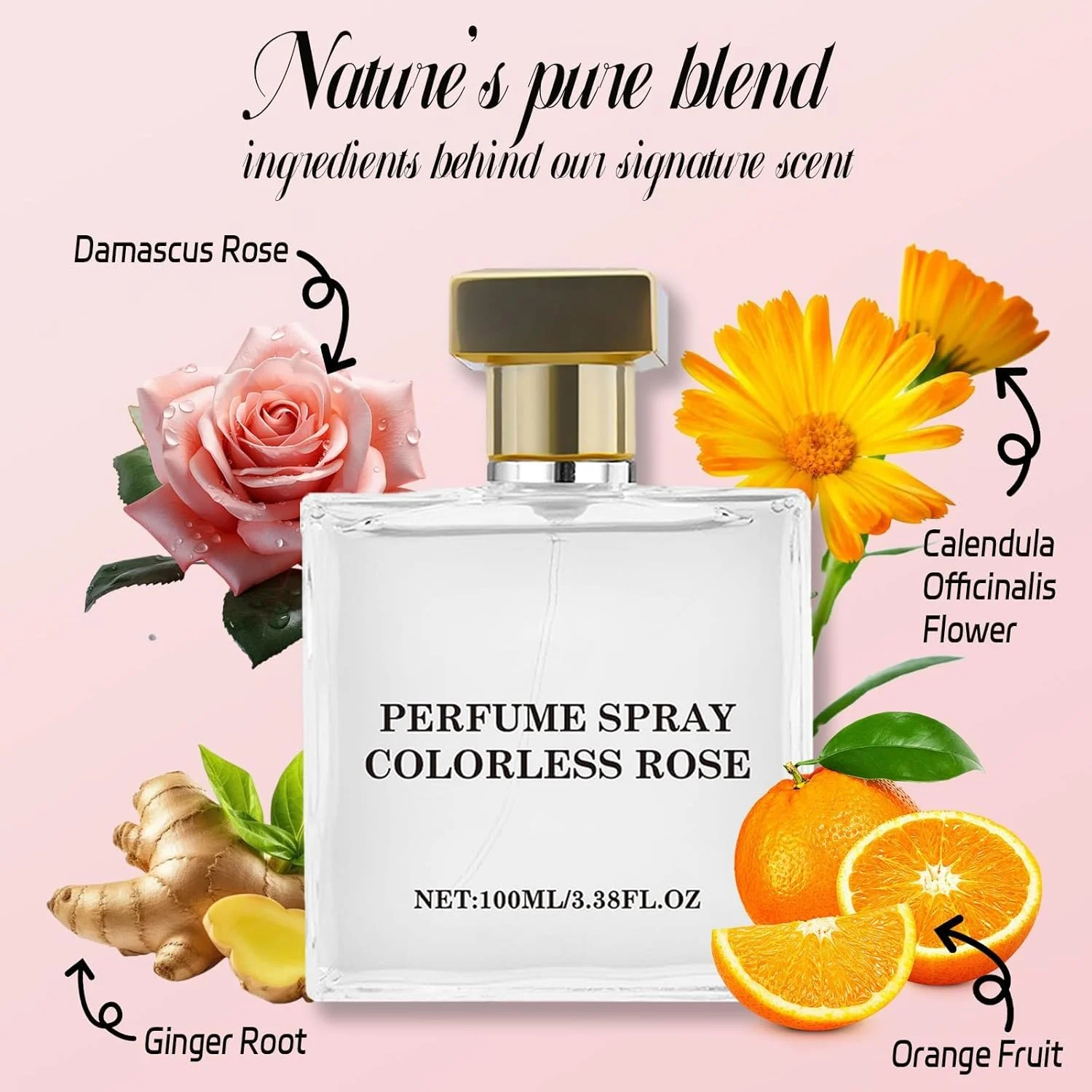 عطر زنانه با رایحه رز LBOYLOVE®، اسپری عطر فرمونی ماندگار برای مو و بدن، عطر با رایحه شیرین گل، 100 میلی لیتر / 3.38 Fl.OZ عطر زنانه با رایحه رز LBOYLOVE®، اسپری عطر فرمونی ماندگار برای مو و بدن، عطر با رایحه شیرین گل، 100 میلی لیتر / 3.38 Fl.OZ