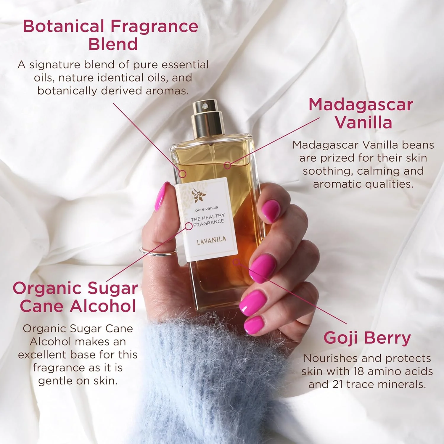 عطر زنانه لاوانیلا Pure Vanilla، 50 میلی لیتر - رایحه وانیل خالص ماداگاسکار و دانه تونکا کرمی، ادو پرفیوم پاک و طبیعی ساخت آمریکا عطر زنانه لاوانیلا Pure Vanilla، 50 میلی لیتر - رایحه وانیل خالص ماداگاسکار و دانه تونکا کرمی، ادو پرفیوم پاک و طبیعی ساخت آمریکا