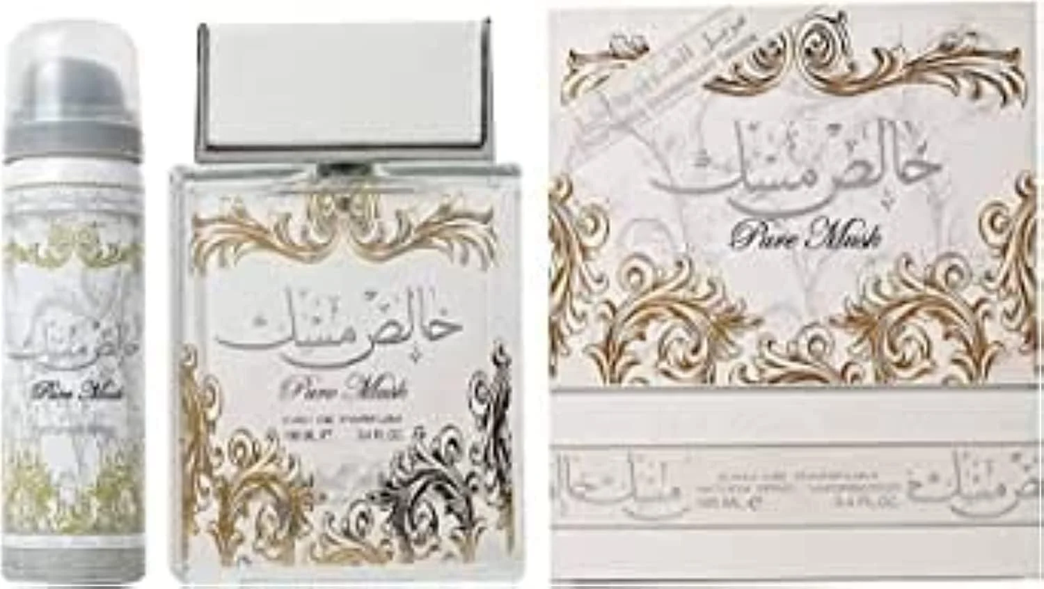 عطر خالص مشک لطافه مردانه و زنانه EDP 100ml + دئودورانت عطر خالص مشک لطافه مردانه و زنانه EDP 100ml + دئودورانت