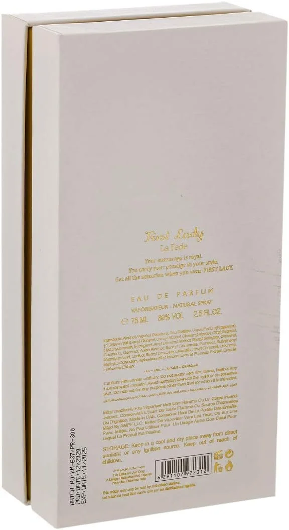 عطر زنانه خادلاج پرفیومز فرست لیدی (لا فده) ادو پرفیوم 75 میلی لیتر عطر زنانه خادلاج پرفیومز فرست لیدی (لا فده) ادو پرفیوم 75 میلی لیتر