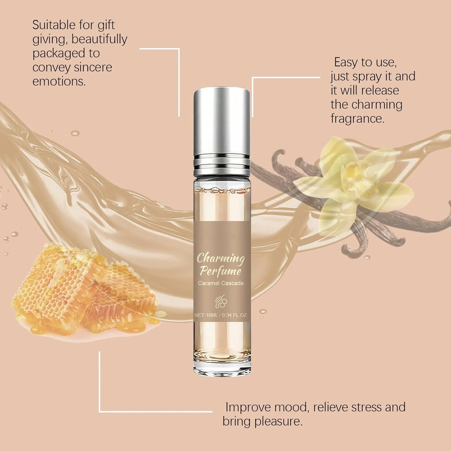 روغن عطر رولی زنانه کارامل کاسکید KASTWAVE، 10 میلی لیتر، عطر ادو تویلت با رایحه آب نبات شیرین، رولر ادکلن ماندگار برای شب قرار، مسافرت، استفاده هدیه روغن عطر رولی زنانه کارامل کاسکید KASTWAVE، 10 میلی لیتر، عطر ادو تویلت با رایحه آب نبات شیرین، رولر ادکلن ماندگار برای شب قرار، مسافرت، استفاده هدیه