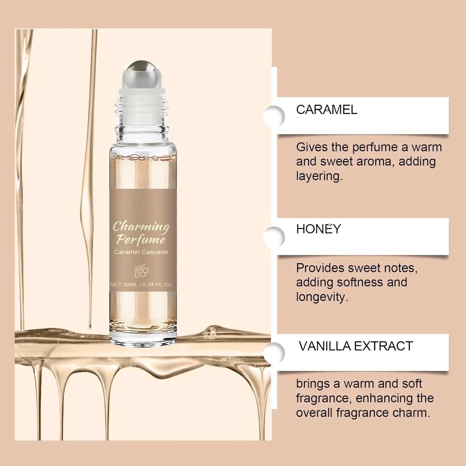 روغن عطر رولی زنانه کارامل کاسکید KASTWAVE، 10 میلی لیتر، عطر ادو تویلت با رایحه آب نبات شیرین، رولر ادکلن ماندگار برای شب قرار، مسافرت، استفاده هدیه روغن عطر رولی زنانه کارامل کاسکید KASTWAVE، 10 میلی لیتر، عطر ادو تویلت با رایحه آب نبات شیرین، رولر ادکلن ماندگار برای شب قرار، مسافرت، استفاده هدیه