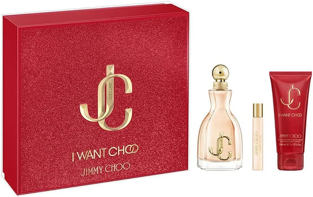 ست ادو پرفیوم زنانه جیمی چو I Want Choo حجم 100 میلی لیتر + ادو پرفیوم 7.5 میلی لیتر + لوسیون بدن 100 میلی لیتر