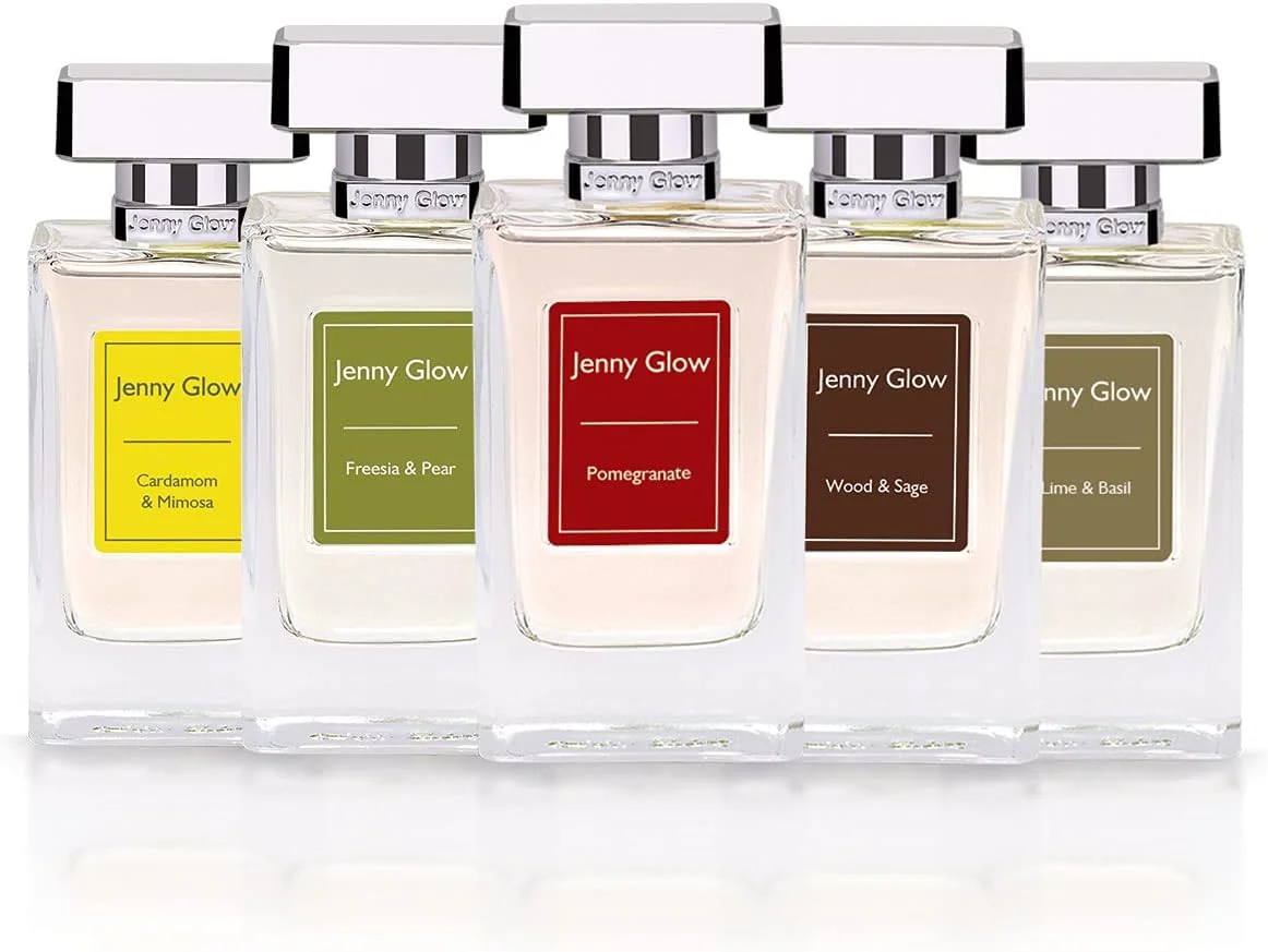 مجموعه 5 عددی ادو پرفیوم 30 میلی لیتری унисекс جنی گلو - عطر های هل و میموسا، فریزیا و گلابی، انار، چوب و مریم گلی، لیمو و ریحان