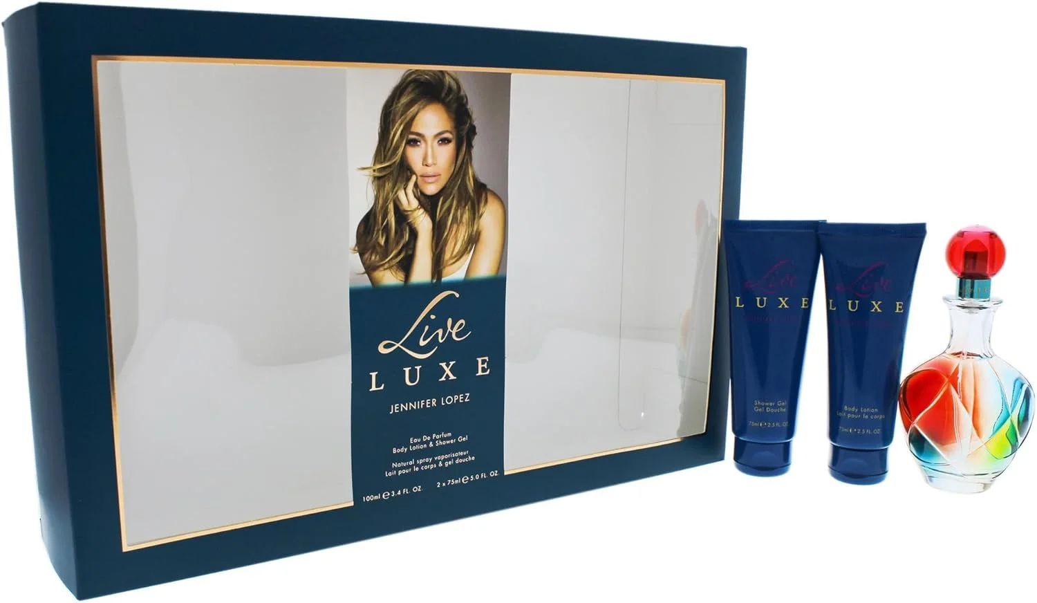 ست ادکلن زنانه جنیفر لوپز Live Luxe Edition، ادکلن 100 میلی لیتر + ژل دوش 75 میلی لیتر + لوسیون بدن 75 میلی لیتر ست ادکلن زنانه جنیفر لوپز Live Luxe Edition، ادکلن 100 میلی لیتر + ژل دوش 75 میلی لیتر + لوسیون بدن 75 میلی لیتر
