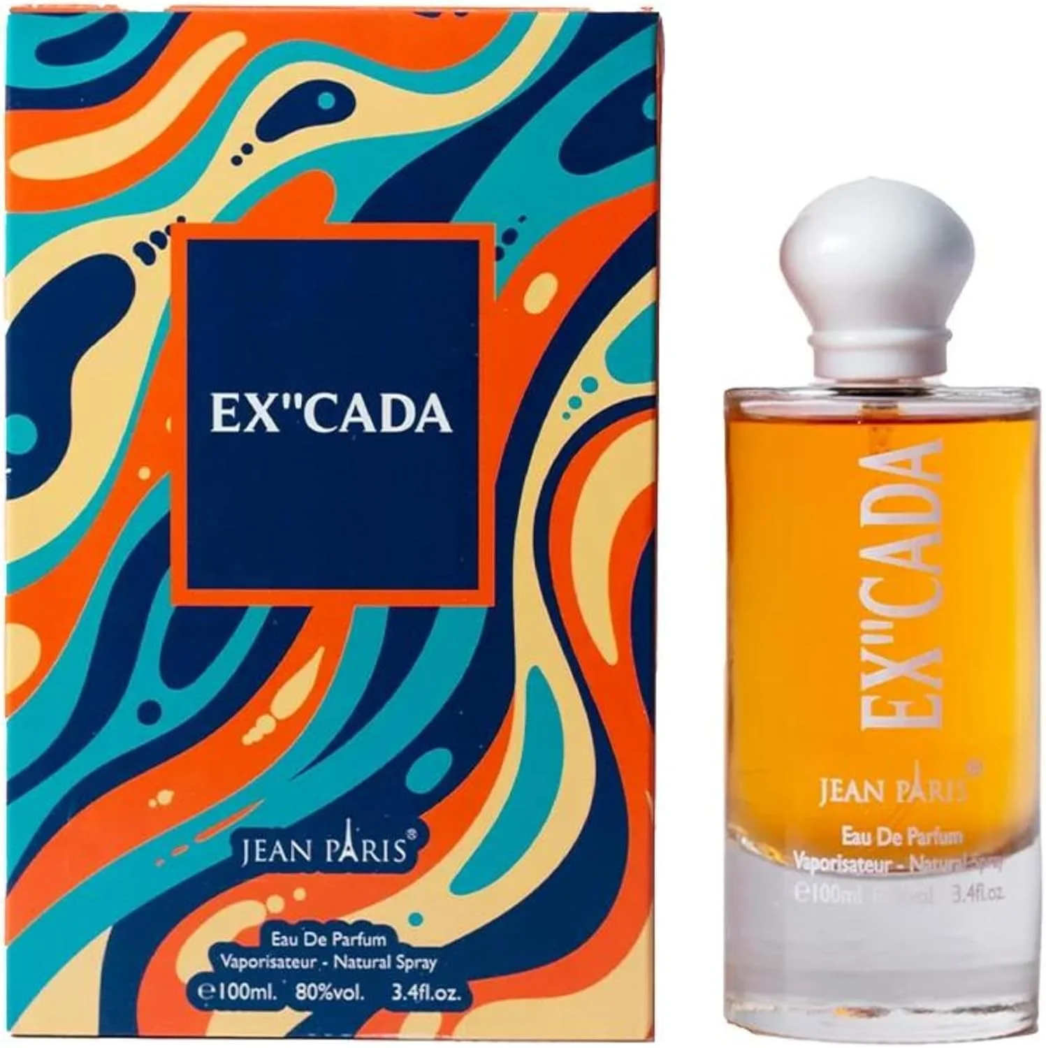 ادکلن اسپری ادو پرفیوم Ex"Cada Jean Paris مناسب برای آقایان و بانوان، 100 میلی لیتر (3.4 اونس)