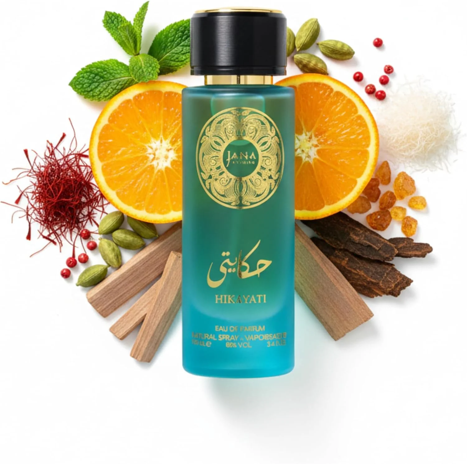 عطر ادو پرفیوم زنانه و مردانه جانا بیوتی مدل Hikayati حجم 100 میلی لیتر عطر ادو پرفیوم زنانه و مردانه جانا بیوتی مدل Hikayati حجم 100 میلی لیتر