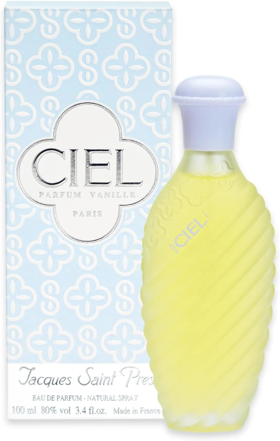 ژاک سنت پرس CIEL - ادو پرفیوم زنانه - رایحه ای نرم و پودری - با رایحه های وانیل، رز سفید و گل های مختلف - زنانه، نفیس و ظریف - 3.4 Fl Oz