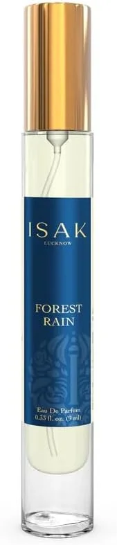 عطر جنگلی باران ایساک унисекс | ادو پرفیوم | عطرهای ممتاز برای مردان، زنان | پتریچور، لیمو، یاس بنفش | تازه، ماندگار، سایز مسافرتی - 9 میلی لیتر