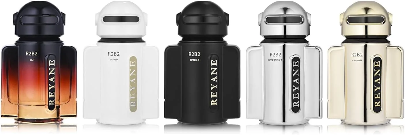 ادکلن بین ستاره ای Hunaidi R2B2 100 میلی لیتر - عطر یونیسکس از Reyane Tradition Paris - نسخه محدود طراحی شده با فناوری اسپری لیزری پیشرفته ادکلن بین ستاره ای Hunaidi R2B2 100 میلی لیتر - عطر یونیسکس از Reyane Tradition Paris - نسخه محدود طراحی شده با فناوری اسپری لیزری پیشرفته