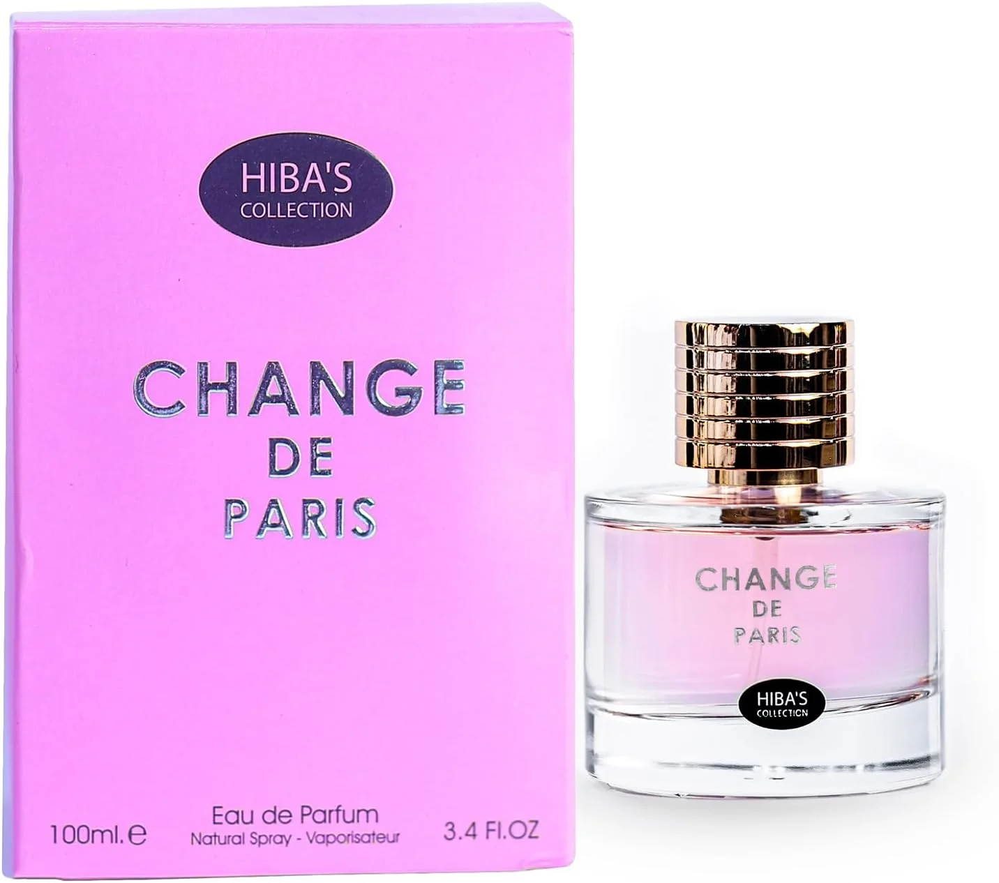ادکلن زنانه Change De Paris از HIBA'S COLLECTION - اسپری طبیعی، 100 میلی لیتر (3.4 fl oz) - ظرافت نفیس پاریسی در هر اسپری