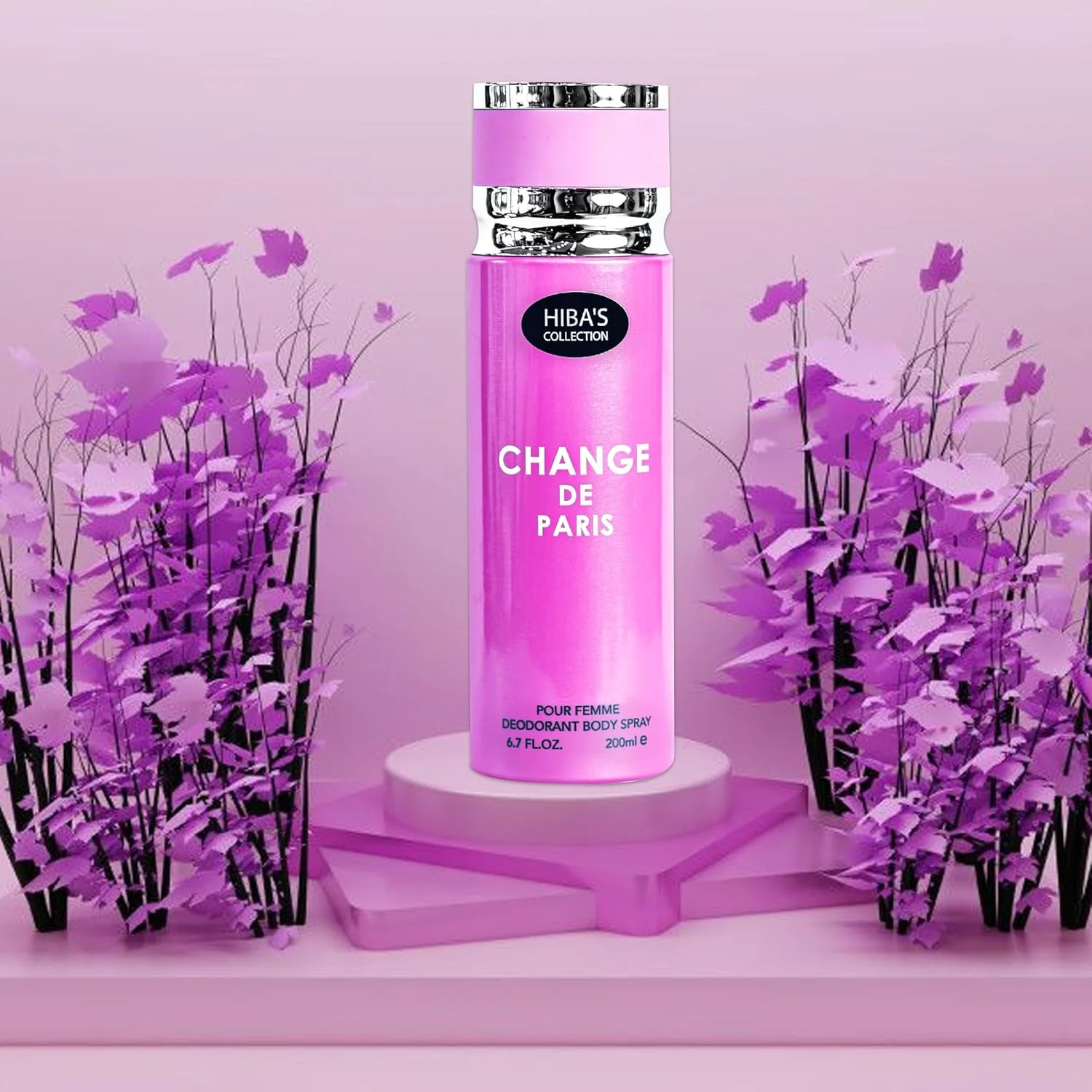 اسپری خوشبو کننده بدن زنانه Change De Paris Pour Femme از HIBA'S COLLECTION - رایحه ای ظریف الهام گرفته از پاریس برای زنان، 200 میلی لیتر - طراوت طولانی مدت و رایحه ای نفیس