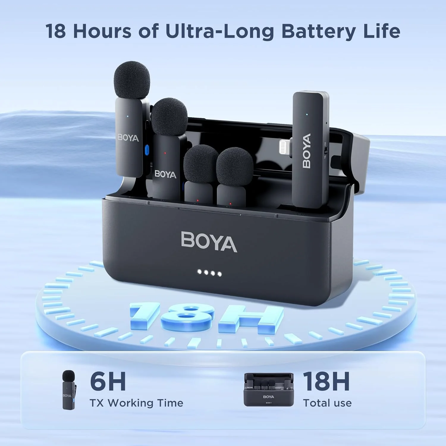 میکروفون یقه ای بی سیم مینی BOYA BY-V4D برای گوشی های هوشمند آیفون، 4 میکروفون یقه ای بی سیم گیره ای برای ضبط ویدیو، پادکست، مصاحبه، استریمینگ، ولاگ و یوتیوب میکروفون یقه ای بی سیم مینی BOYA BY-V4D برای گوشی های هوشمند آیفون، 4 میکروفون یقه ای بی سیم گیره ای برای ضبط ویدیو، پادکست، مصاحبه، استریمینگ، ولاگ و یوتیوب