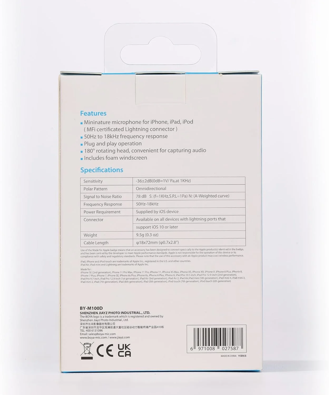 میکروفون یقهای BOYA BY-M100D میکروفون یقهای BOYA BY-M100D