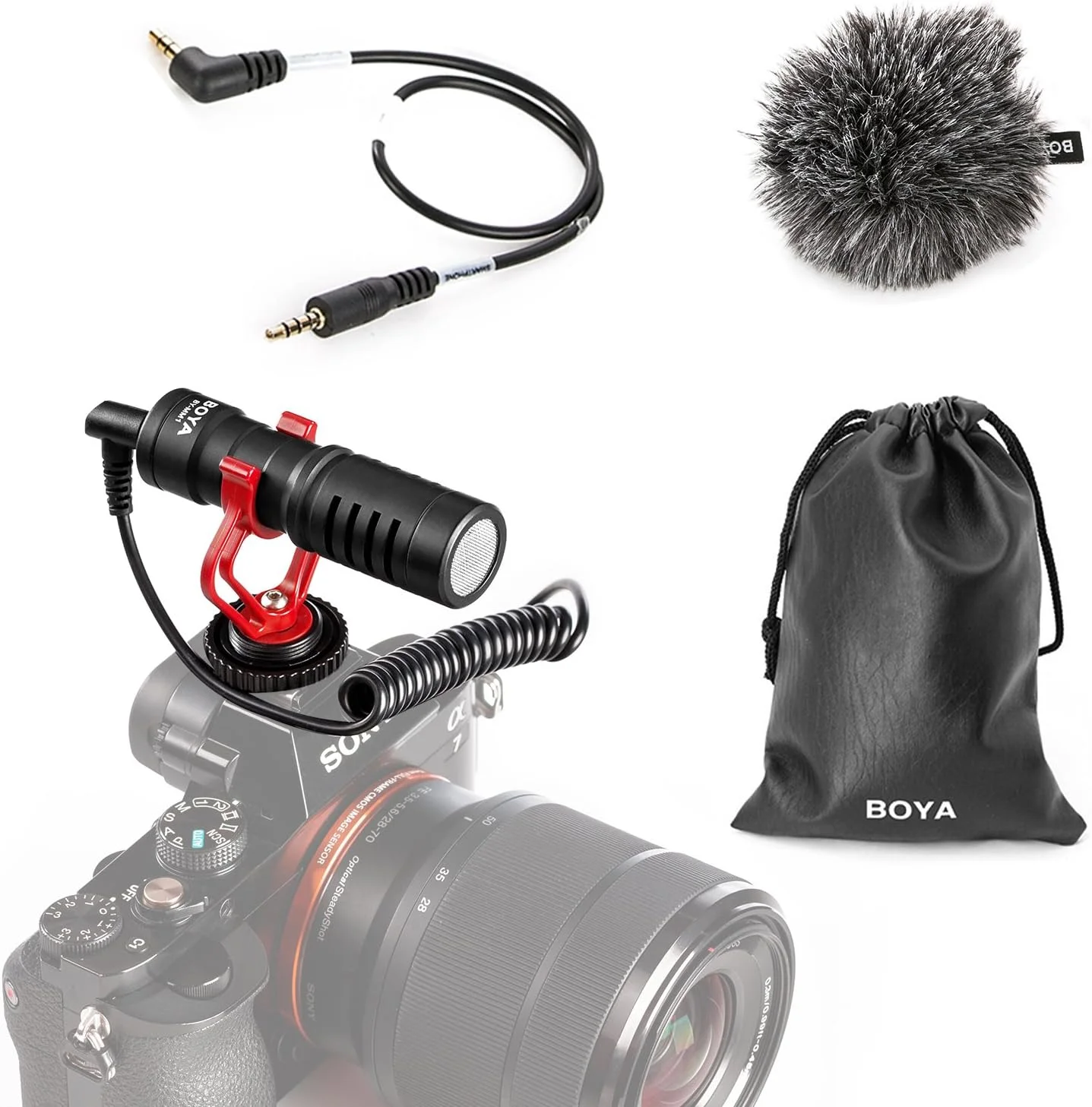 میکروفون ویدیویی دوربین BOYA BY-MM1 برای یوتیوب، وبلاگ نویسی و پخش زنده فیسبوک، میکروفون شات گان ضبط صدا با پایه ضد لرزش برای تلفن های هوشمند، تبلت ها، دوربین های DSLR، دوربین های فیلمبرداری مصرفی، رایانه های شخصی و موارد دیگر