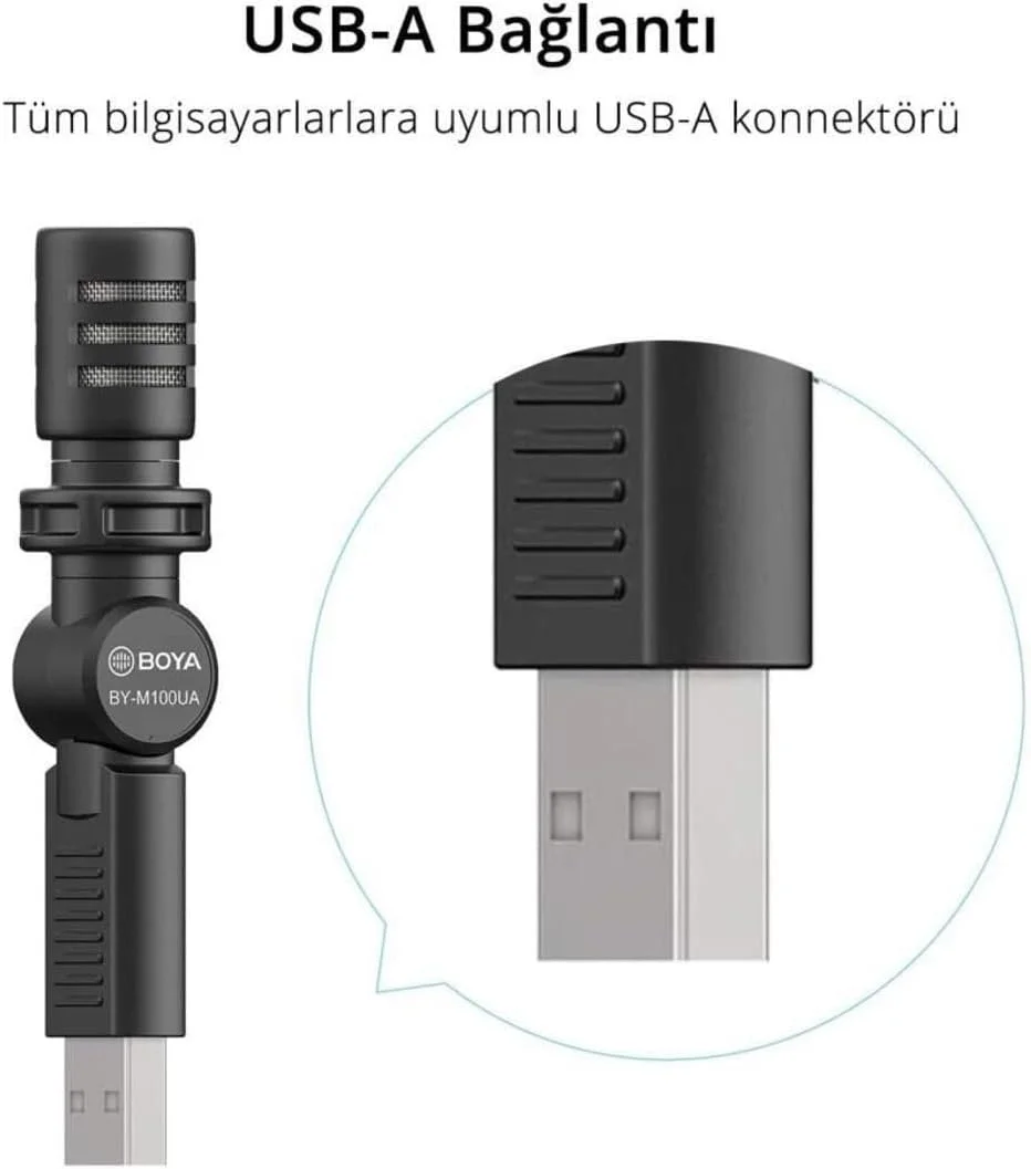 میکروفون مینیاتوری کندانسر بویا مدل BY-M100UA - مشکی میکروفون مینیاتوری کندانسر بویا مدل BY-M100UA - مشکی