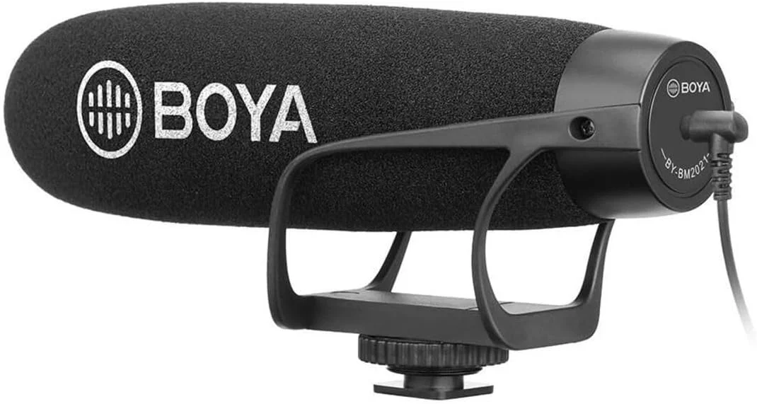 میکروفون شات گان ویدئویی کاردیوئید سبک وزن BOYA BY-BM2021 برای گوشی های هوشمند DSLR، میکروفون ویدئویی شات گان کندانسور جهت دار الکتریکی Nikon Canon Sony DSLR Camera Camcorder
