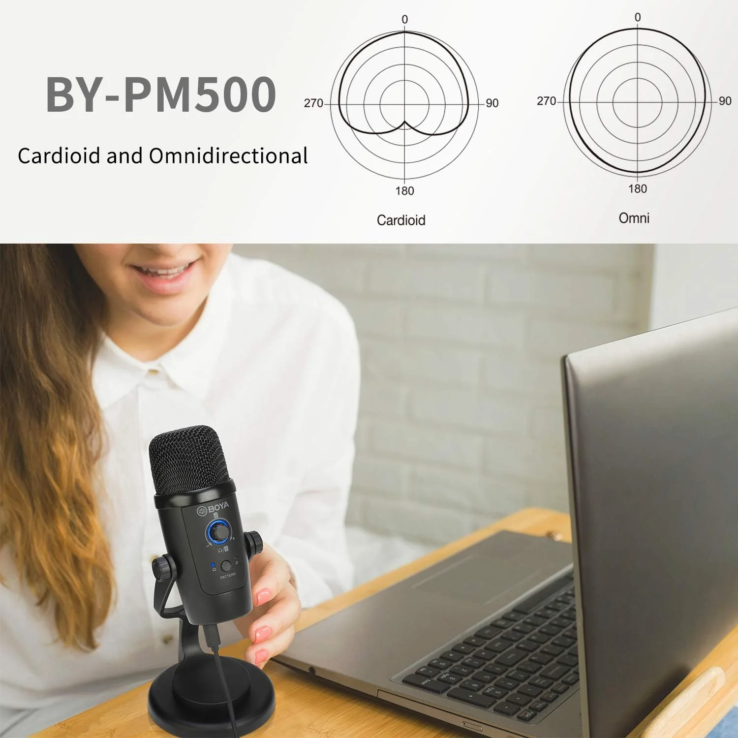 میکروفون USB استودیویی کاندنسر کامپیوتر BOYA BY-PM500، میکروفون رومیزی با الگوهای قطبی چندگانه و مانیتورینگ برای ضبط و استریم روی PC و Mac، ویندوز، برای YouTube، Facebook Live، بازی ها میکروفون USB استودیویی کاندنسر کامپیوتر BOYA BY-PM500، میکروفون رومیزی با الگوهای قطبی چندگانه و مانیتورینگ برای ضبط و استریم روی PC و Mac، ویندوز، برای YouTube، Facebook Live، بازی ها