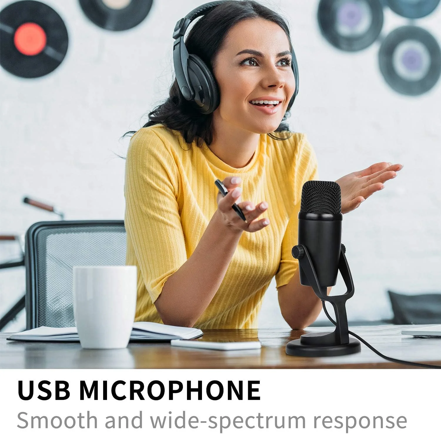 میکروفون کاندنسر USB بویا مدل BY-PM500 به همراه پایه رومیزی برای استریمینگ، پادکست، یوتیوب، سازگار با ویندوز، مک، کامپیوتر و گوشی هوشمند USB-C، مشکی میکروفون کاندنسر USB بویا مدل BY-PM500 به همراه پایه رومیزی برای استریمینگ، پادکست، یوتیوب، سازگار با ویندوز، مک، کامپیوتر و گوشی هوشمند USB-C، مشکی