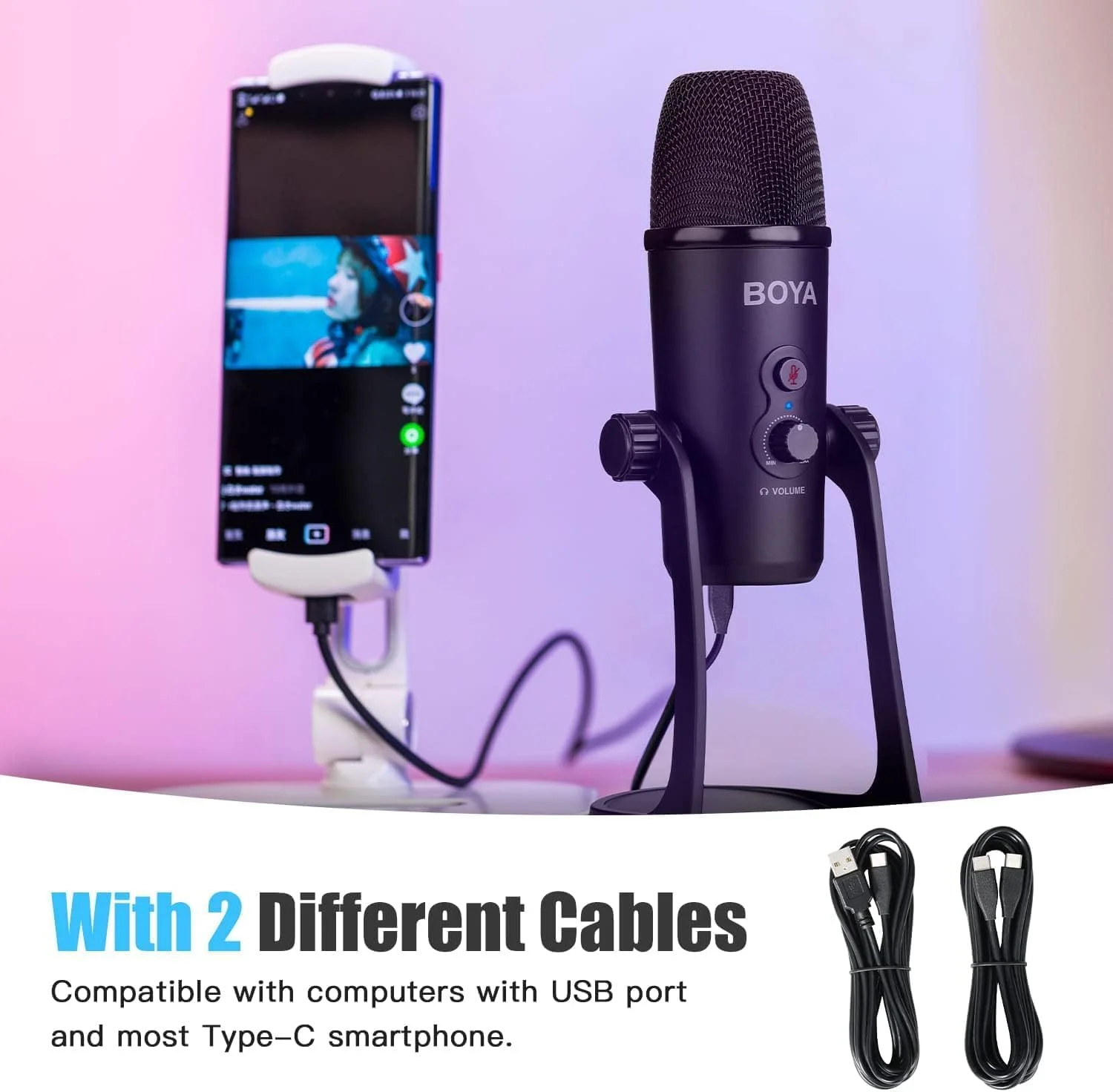 میکروفون کاندنسر USB بویا مدل By-Pm700 میکروفون کاندنسر USB بویا مدل By-Pm700