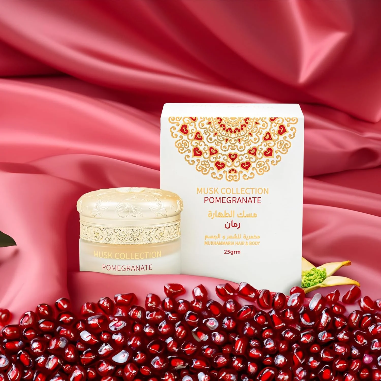 عطر مو و بدن گلف ارکید مدل Pomegranate Musk Collection Mukhammaria Muhammaria حجم 25 گرم مناسب آقایان و بانوان
