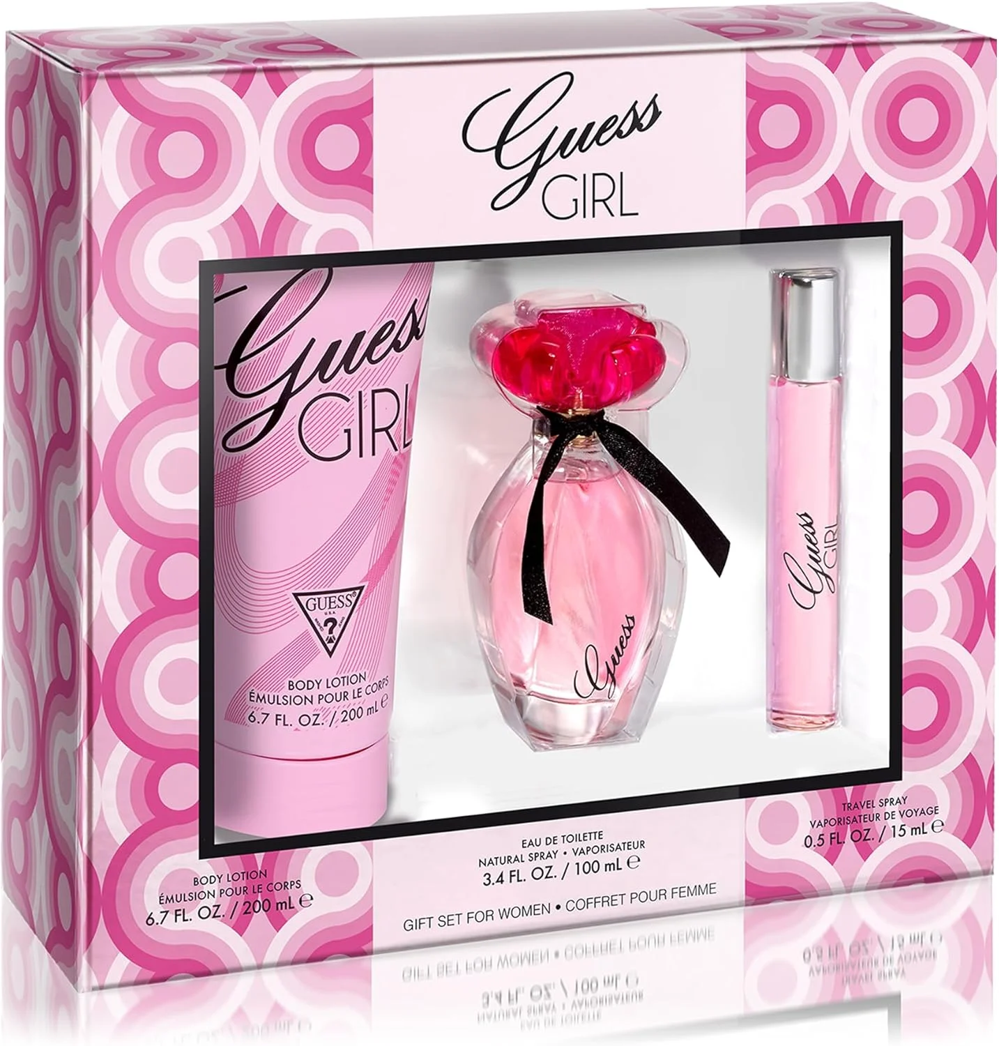 ست ادو تویلت زنانه گس گرل GUESS GIRL EDT 100ML + EDT 15 + BL 200ML (2023)