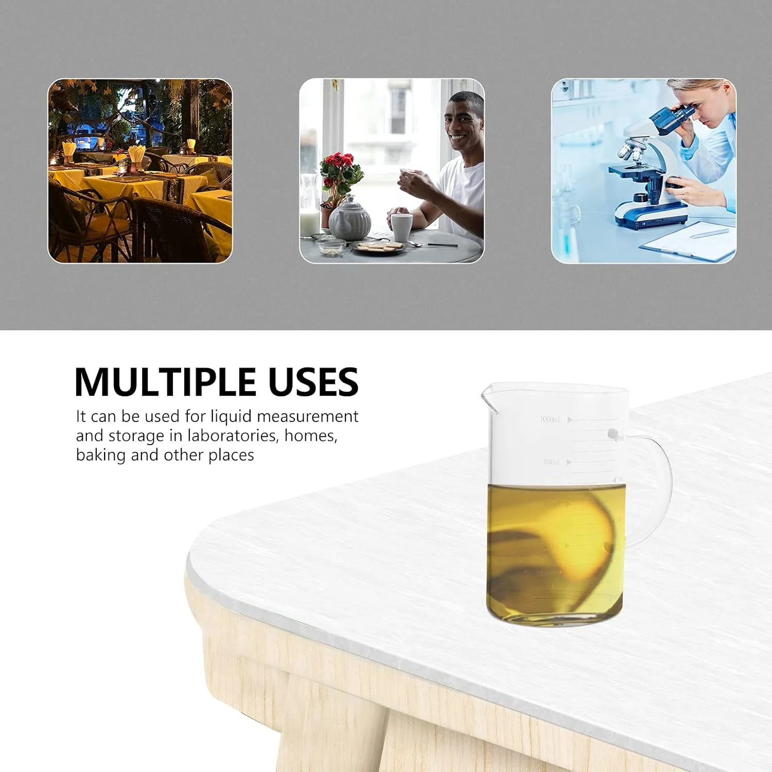 تجهیزات آزمایشگاهی 3 عدد فنجان اندازه گیری شیشه ای مدرج برای اندازه گیری مایعات و نگهداری تجهیزات آزمایشگاهی 3 عدد فنجان اندازه گیری شیشه ای مدرج برای اندازه گیری مایعات و نگهداری