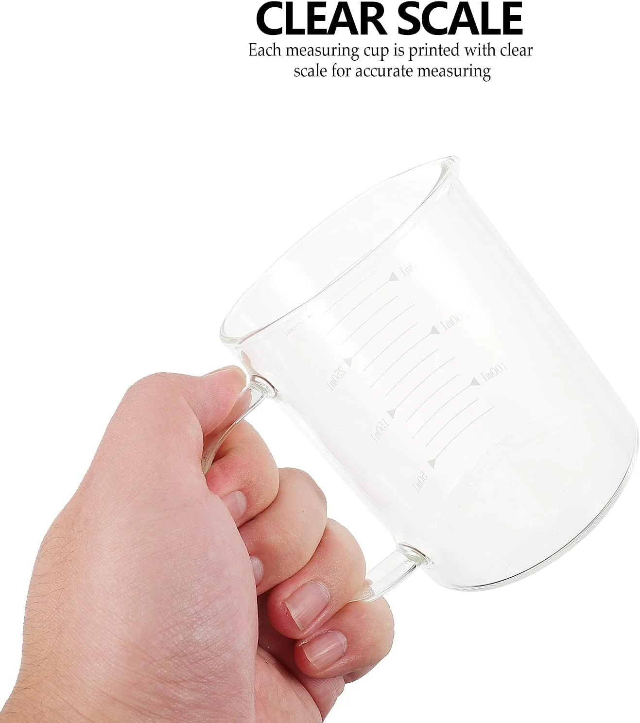 تجهیزات آزمایشگاهی 3 عدد فنجان اندازه گیری شیشه ای مدرج فنجان اندازه گیری مایع برای ذخیره سازی تجهیزات آزمایشگاهی 3 عدد فنجان اندازه گیری شیشه ای مدرج فنجان اندازه گیری مایع برای ذخیره سازی