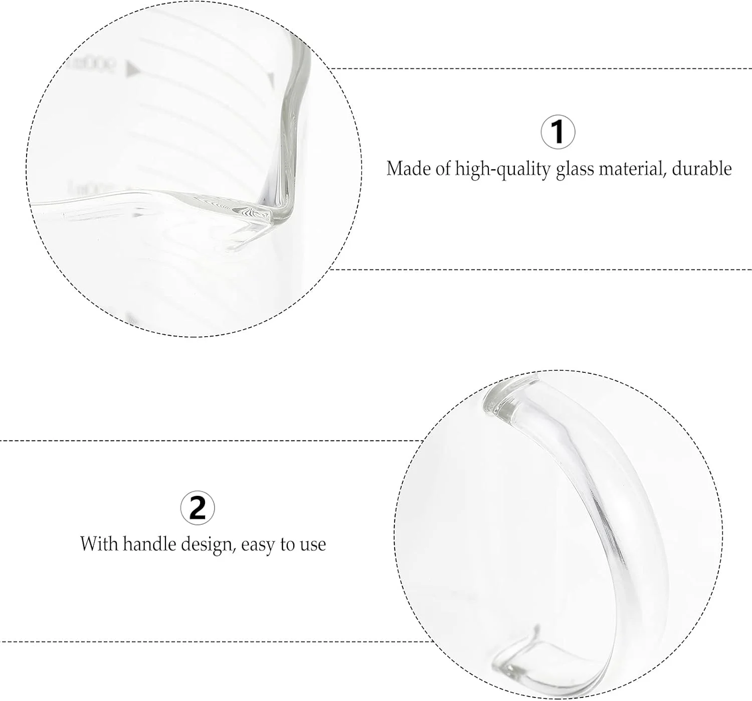 تجهیزات آزمایشگاهی 3 عدد فنجان اندازه گیری شیشه ای مدرج فنجان اندازه گیری مایع برای ذخیره سازی تجهیزات آزمایشگاهی 3 عدد فنجان اندازه گیری شیشه ای مدرج فنجان اندازه گیری مایع برای ذخیره سازی