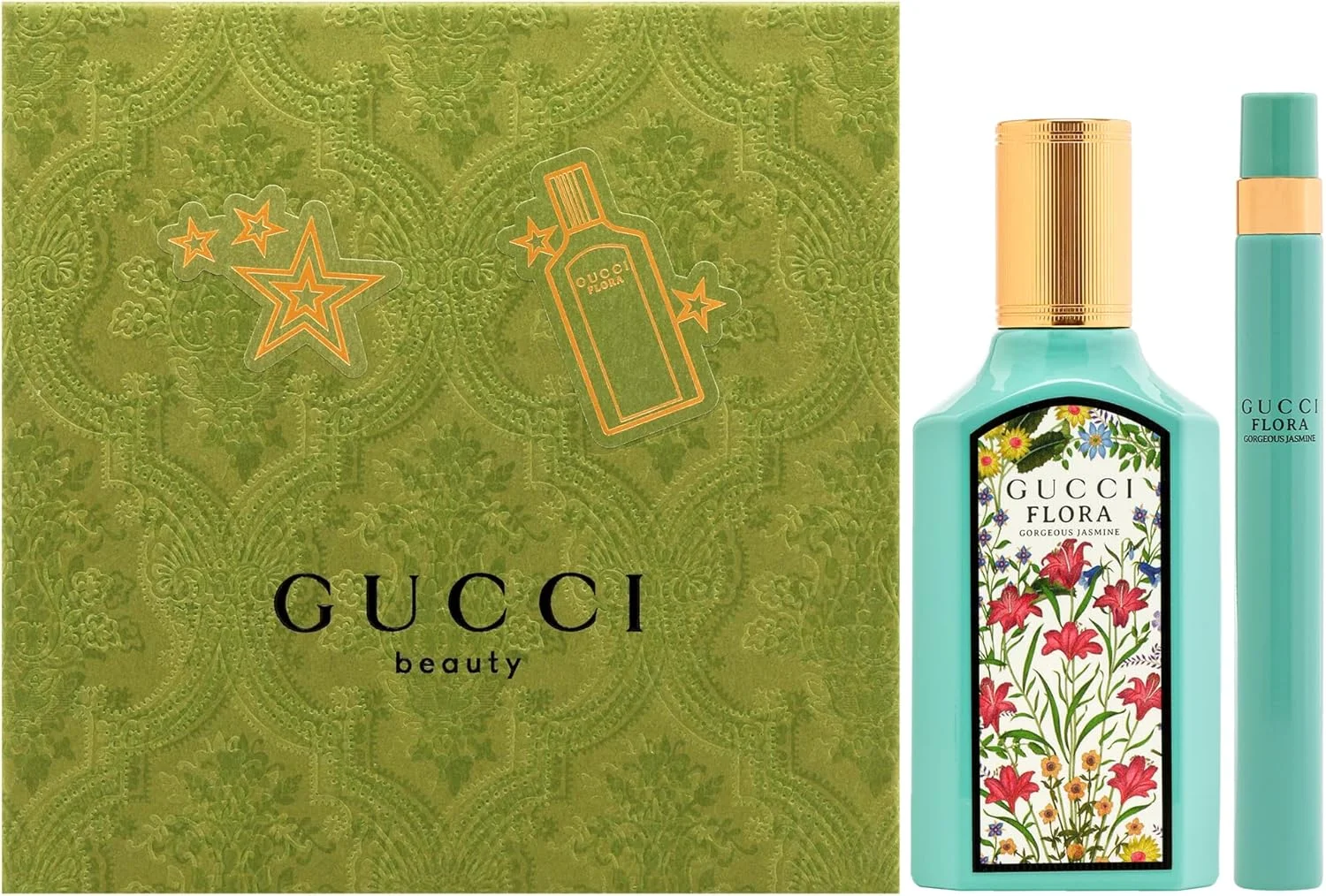 ست ادکلن زنانه Gucci Flora Gorgeous Jasmine (ادو پرفیوم 50 میل + ادو پرفیوم مینی 10 میل)