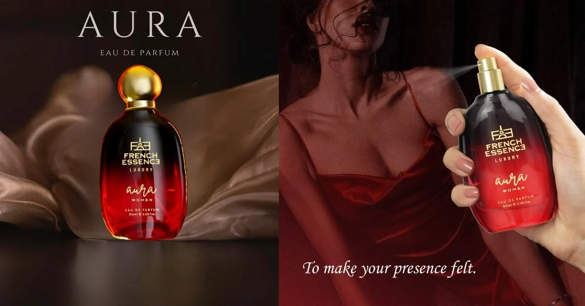 ادو پرفیوم زنانه French Essence، 60 میلی لیتر | عطر لوکس ممتاز | رایحه ماندگار | هدیه برای همسر و دوست دختر (Aura)